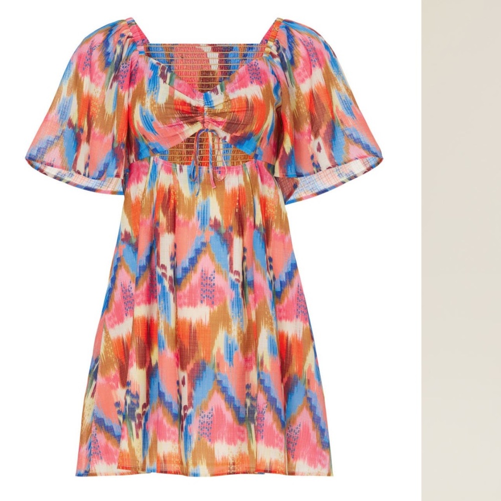 Slate & Willow Ikat Dress with Cutout